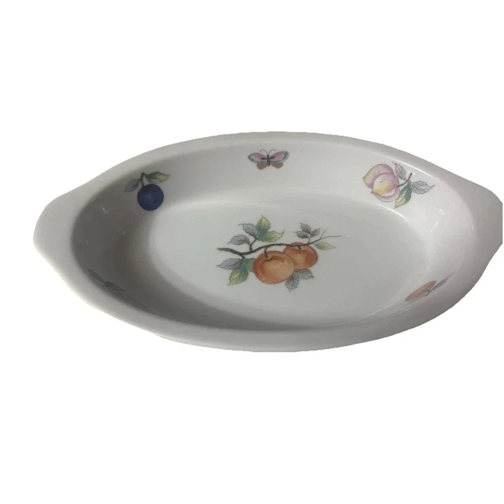 Vintage Andrea by Sadek Fruit Ceramic Casserole & Oval Serving Dish Set - Japan